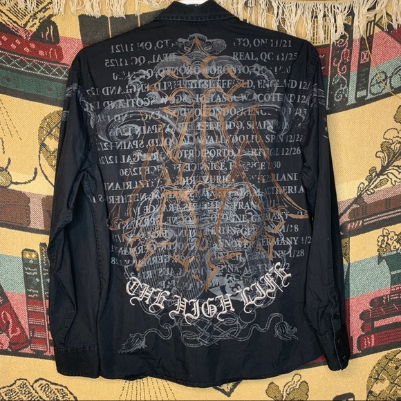 Roar Western Embroidered Shirt Size Large - Picture 3 of 5